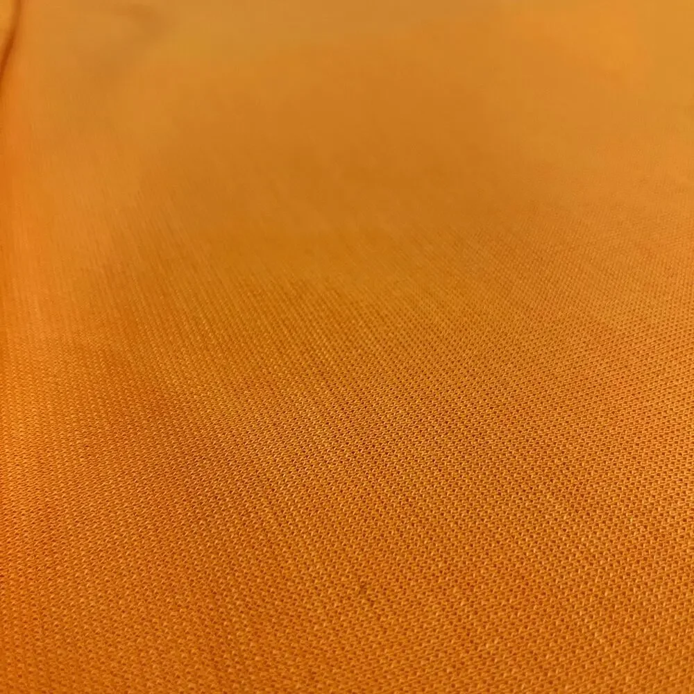 Vintage Fabric 3 Yards Orange Yellow Poly Solid Stretch Heavyweight 68 in width